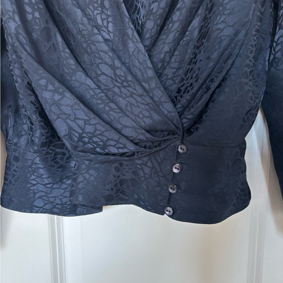 Silk Navy Blouse - Picture 2 of 5